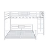 NicBex L-Shaped Metal Twin/Full Bunk Bed with Ladder&Guardrails,Heavy Duty Bunkbeds,Noise-Reduced Bed Frames for Teens&Adults,250/350lbs Max - 4 of 4