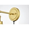 Elegant Lighting Blaise 1 light Brass plug in wall sconce - 3 of 4