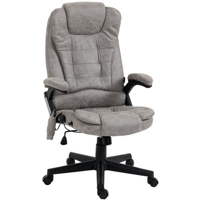 Okak Massage Computer Chair with 6 Point Vibration, Reclining Swivel Chair with Padding Armrest and Remote, Criss Cross Chair for Study, Office