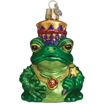 Old World Christmas Glass Blown Ornament for Christmas Tree, Frog King