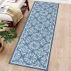 Machine Washable Hallway Runner Rug, Modern Floral Low Pile Carpet with Non Slip Rubber Backing, Foldable Area Rug for Entryway, Laundry, Kitchen - 3 of 4