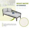 Round Rattan Sectional Sofa Set �C Two-Tone Weave with Retractable Canopy - 2 of 4