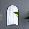 GlasFlength Decorative Wall Mirrors Classic Mirror Wall Mirror Decorative Arched Mirror Vanity Mirror for Living Room, Black, 1"*36"*24" - 2 of 4