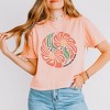 Simply Sage Market Women's Boho Flowers Circle Short Sleeve Relaxed Fit Cropped Tee - 2 of 4