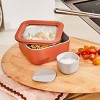 Caraway Home Small Ceramic Coated Glass Food Storage Container