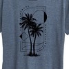 Women's - Instant Message - Geometric Palm Tree Scene Short Sleeve Graphic T-Shirt - 2 of 4