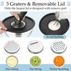 Itopfox Stainless Steel Mixing Bowls with Lids & Grater Attachments, Set of 3 Nesting Salad Bowls for Mixing, Serving, Storing, Non-Toxic & Durable - 3 of 4