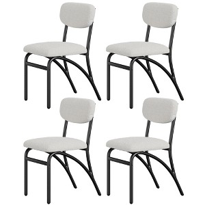 Coucheta Modern Upholstered Dining Chairs - Arched Metal Legs for Kitchen/Living Room - 1 of 4