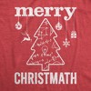 Mens Merry Christmath T Shirt Funny Christmas Tree Holiday Math Graphic Tee - Crazy Dog Men's T Shirt - 2 of 4