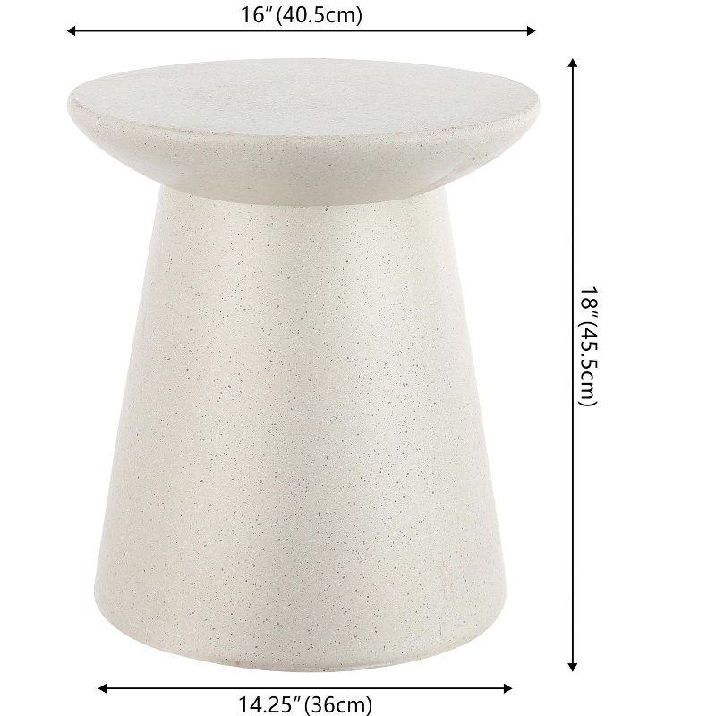 Hollie 18" Minimalist Modern Drum Accent Table Pedestal - JONATHAN Y, 3 of 8