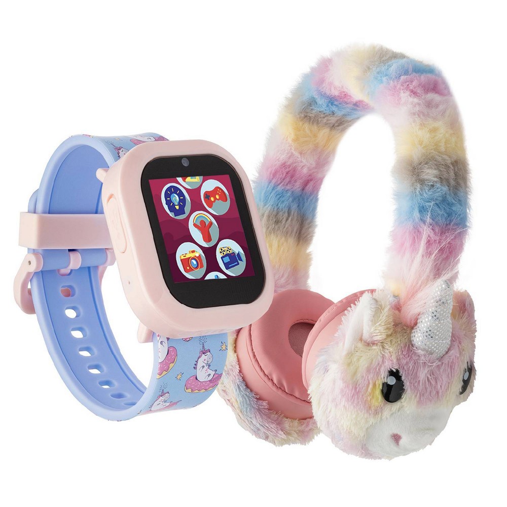 Photos - Smartwatches PlayZoom Girl V3 Pink Unicorn with Bluetooth Headphone Set