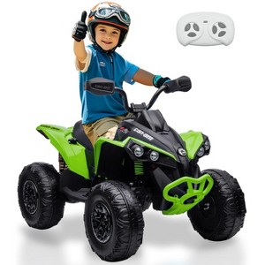 12V Kids Ride On Car, 4 Wheeler Electric ATV Ride On Toys for Kids Ages 37-95 Months with 5MPH Max Speed, Remote Control, Treaded Tires - 1 of 4