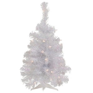 Northlight Pre-Lit Medium Rockport White Pine Artificial Christmas Tree - 2' - Clear Lights - 1 of 4