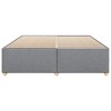 vidaXL California King Bed Frame - Light Gray - Modern Fabric Upholstered Bedstead - 3 of 4