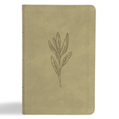 KJV Thinline Bible, Sage Suedesoft Leathertouch - by  Holman Bible Publishers (Leather Bound)
