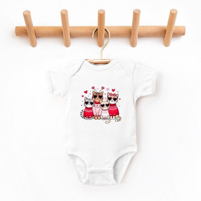 The Juniper Shop Valentine Kittens Baby Bodysuit