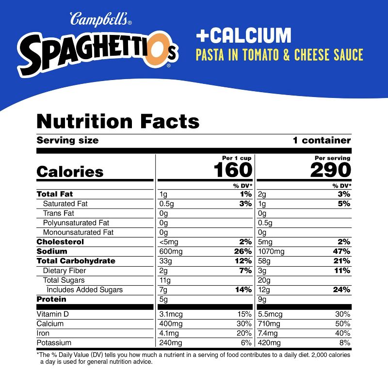 SpaghettiOs Canned Pasta Plus Calcium - 15.8oz, 5 of 12