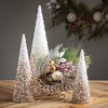 Sullivans 11.5", 14.75" and 20" Beaded Cone Tree - Set of 3, Christmas Decor, Gold - 3 of 4