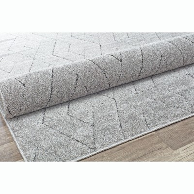 Cadence 5' x 7' Geometric Gray Synthetic Area Rug