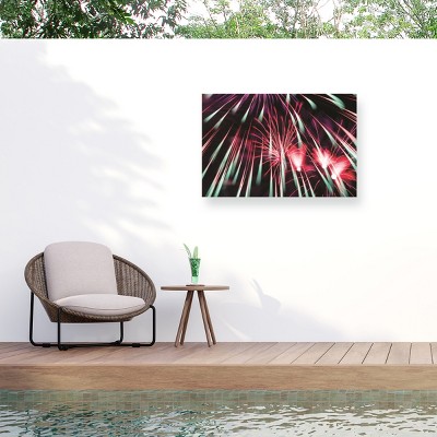 Trademark Fine Art - Kurt Shaffer Abstract Fireworks 2020 3 Matted Framed Art