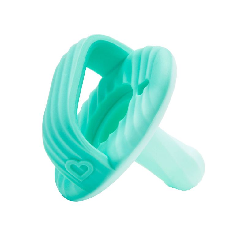 Munchkin 2pk Sili-Soothe &#38; Teethe Silicone Pacifier Teether - Blue/Green, 6 of 8