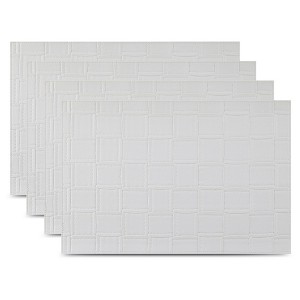 Dainty Home Bostonian Reversible Premium Vegan Leather 12" x 18" Placemats Set of 4 - 1 of 3