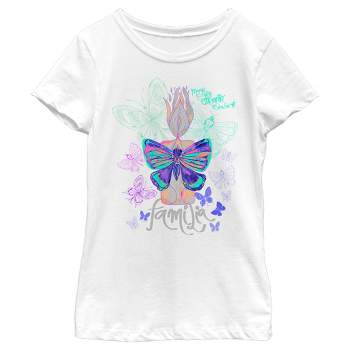 Girl's Encanto Familia Butterfly By Sebas Pakui T-Shirt