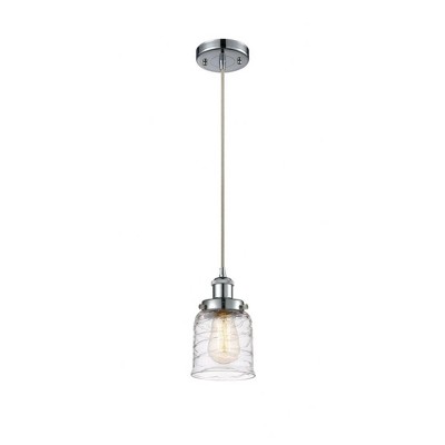 Bell - 1 Light Cord Hung Mini Pendant In Industrial Style-10 Inches Tall and 5 Inches Wide