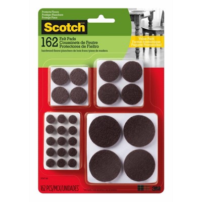 Scotch 162pk Felt Pads Brown