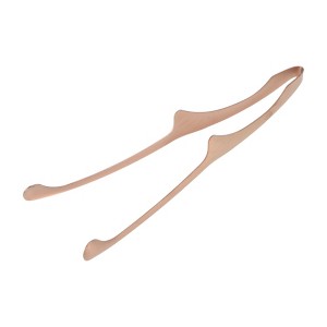 Unique Bargains Food Tongs Round Head Food Tong Stainless Steel Design Dishwasher Safe Stainless Steel 10 Inch 1Pcs - 1 of 3