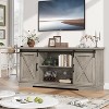 Farmhouse TV Stand for 65 Inch TV, Entertainment Center TV Media Console Table, Tall Modern TV Console Cabinet Furniture for Living Room - 3 of 4