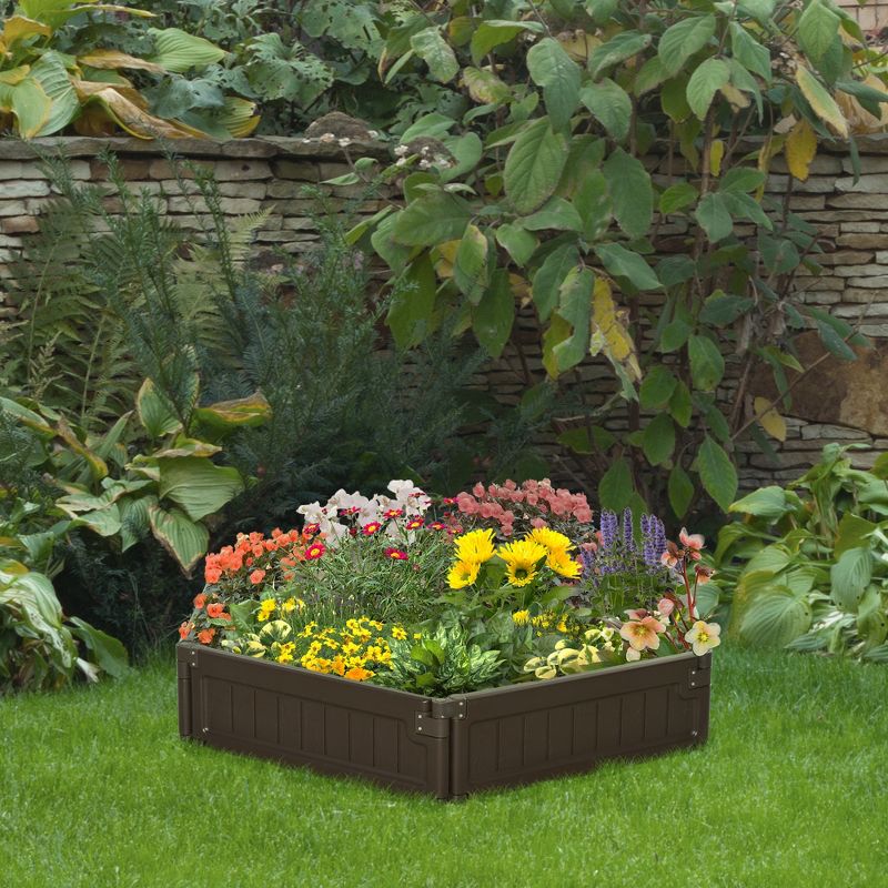 Outsunny 48" x 24" x 8" Raised Garden Bed Kit, Raised Planter Box Above Ground Graden for Flowers/Herb/Vegetables Outdoor Backyard with Easy Assembly, 3 of 7