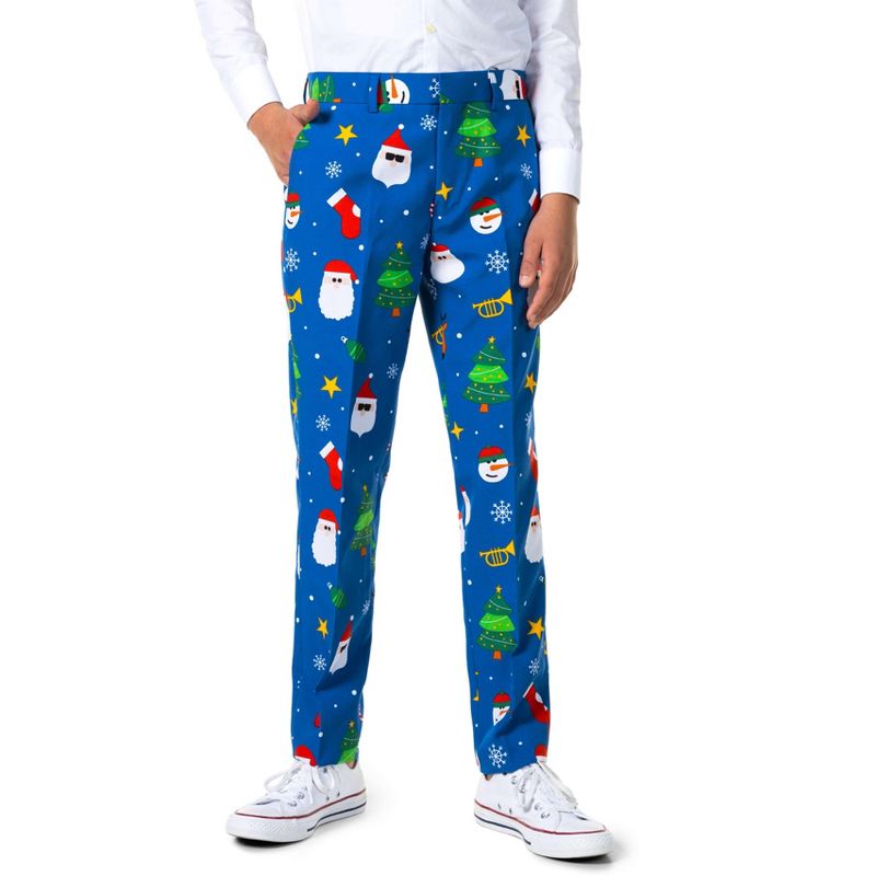 OppoSuits Teen Boys Christmas Suit - Festivity Blue, 4 of 7