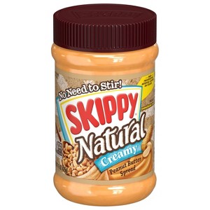 Skippy Natural Creamy Peanut Butter - 15oz / 4ct - 1 of 4