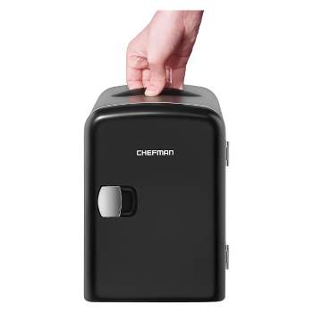 Chefman Portable 6-Can Mini Fridge - Black