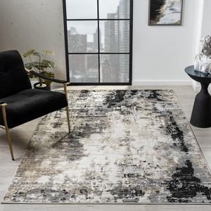 Luxe Weavers Abstract Textured High-Low Indoor Area Rug - 1 of 4
