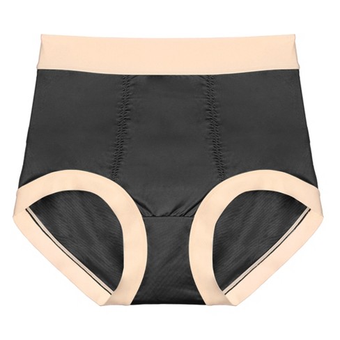 Agnes Orinda Women's Seamless High Rise Laser Cut Brief Comfort Stretchy  Underwear Black S