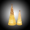 Roman 17.5 Inch Gold Glitter Lighted Trees Set/2 Star Christmas Tree Sculptures - 3 of 3