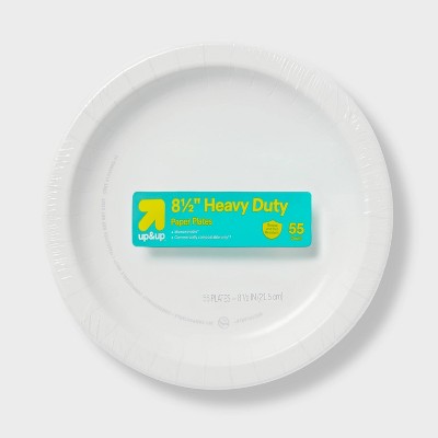 White Paper Plates 8.5" - 55ct- up&up™