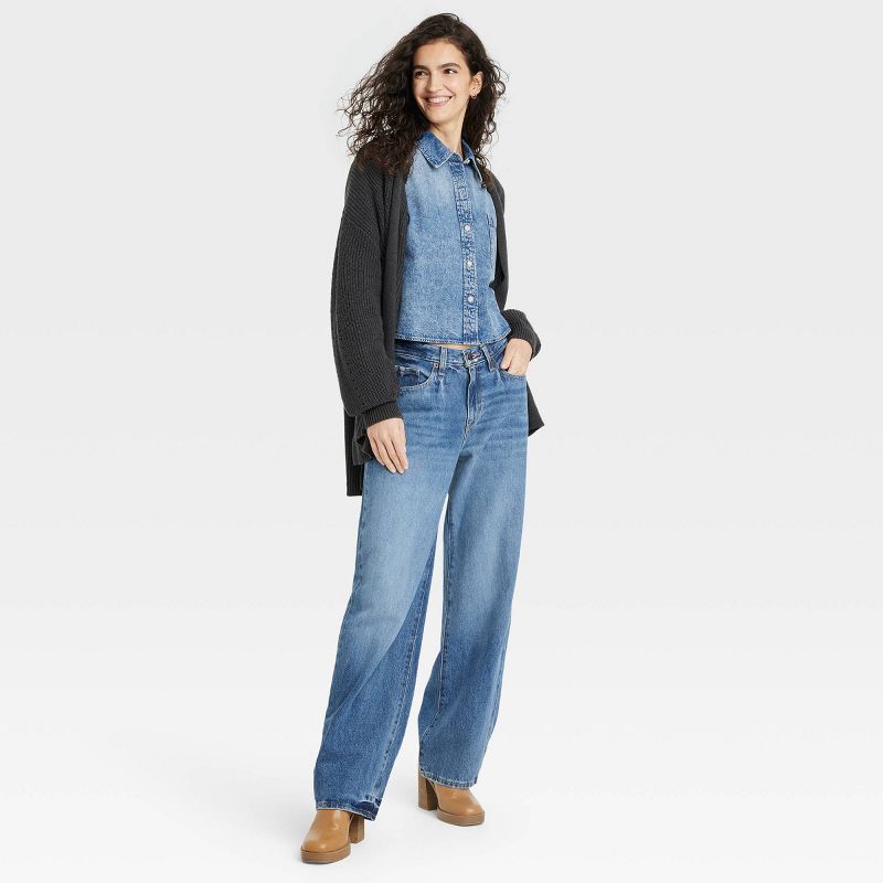 Women's Mid-Rise 90's Baggy Jeans - Universal Thread™, 4 of 18