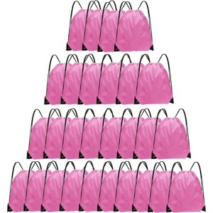 Bulk Drawstring Bags for Party Favors, Lightweight Sackpacks for Gym, School Events, Team Sports & Giveaways - 1 of 4