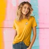 DALIX Heartly Ghost Embroidered Soft Cotton Short Sleeve T Shirt Womens - 2 of 4