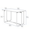 KTMBDW Modern Living Room Coffee Table, Modern Side Coffee Table withTempered Glass Top and Metal Leg, Wide/Black - 3 of 4