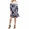 Women's Batik Patchwork Off the Shoulder Dress - KORI - 3 of 4