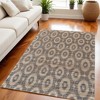 Taupe and Tan Geometric Hand Woven Area Rug - 2 of 4