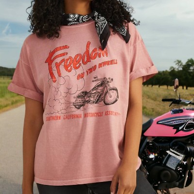 Women's Freedom On Two Wheels Tee - Girl Dangerous