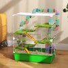 PawHut Extra Large 23" Hamster Cage with Tubes Tunnels Portable Carry Handles, Rat House and Habitats 5-Tier with Wheel Water Bottle Food Dish - 3 of 4