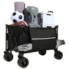 NAYSAYE Wagons Collapsible Folding Utility Cart with Canopy and Mosquito Net for Outdoor Adventures, Black, 37.4"*23.03"*42.52" - 2 of 4