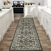 Washable Area Rug, Pastel Oriental Low-Pile Carpet, Stain-Resistant & Non-Slip Runner for Living Room Bedroom Kitchen Hallway Laundry - 3 of 4