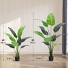 2pcs Bird of Paradise Artificial Plant, 5 Feet Faux Bird Paradise Plant Green Tropical Artificial Plants - 2 of 4